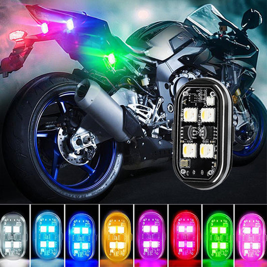 Luz LED de Advertencia Portátil para Auto con Control Remoto