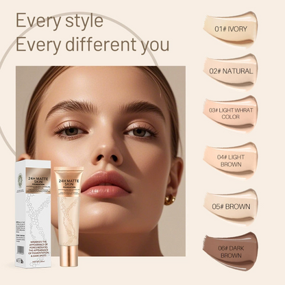 Base de maquillaje hidratante mate de larga duración