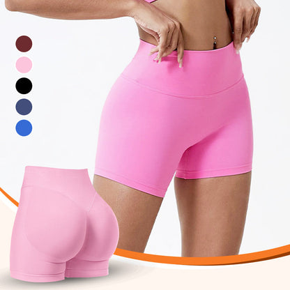 Pantalones cortos de yoga y ciclismo de cintura alta y secado rápid
