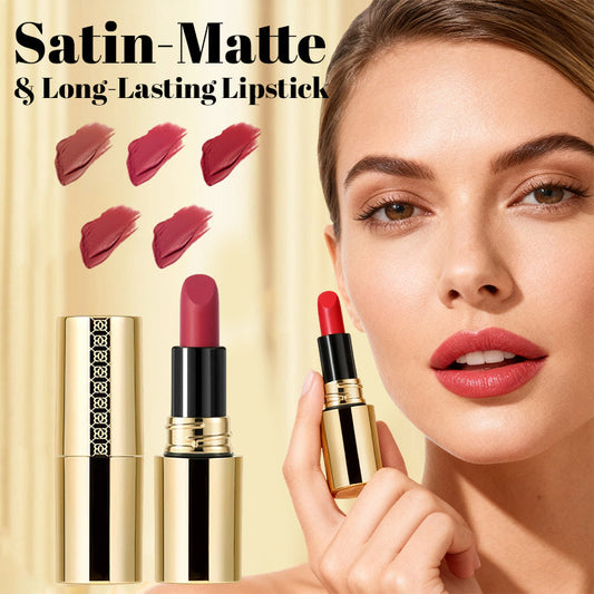 Lápiz labial satinado mate y de larga duració