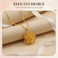 Elegante collar con colgante de flor en tono dorado