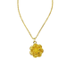 Elegante collar con colgante de flor en tono dorado