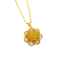 Elegante collar con colgante de flor en tono dorado