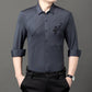 Camisa de manga larga elástica y resistente a las arrugas para hombre