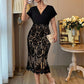 Vestido informal femenino de cuello en V