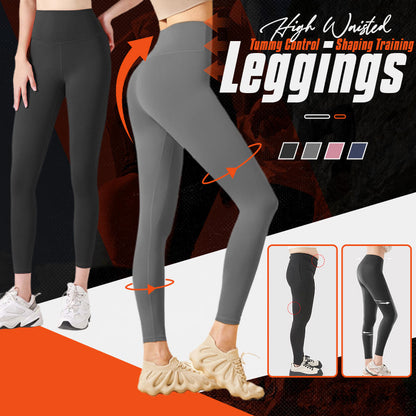 Leggings de entrenamiento moldeadores de cintura alta para control de abdomen