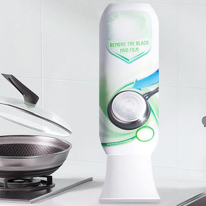 Potente película de lodo con residuos quemados para utensilios de cocina