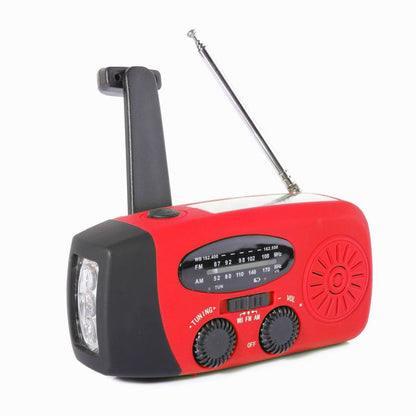 Radio de emergencia solar portátil multifunciona