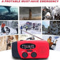 Radio de emergencia solar portátil multifunciona