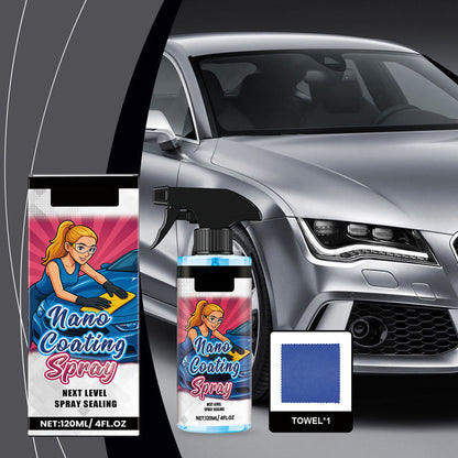 🚗 ¡COMPRA 2 LLEVA 3! ✨ Spray Abrillantador para Coches + Toalla - Efecto Brillante en 5 Minutos sin Rayar, Protección Duradera contra el Polvo ☀️🧼