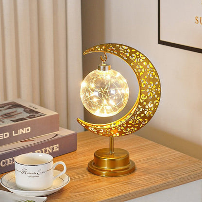 Lámpara de mesa decorativa con luz de luna LE