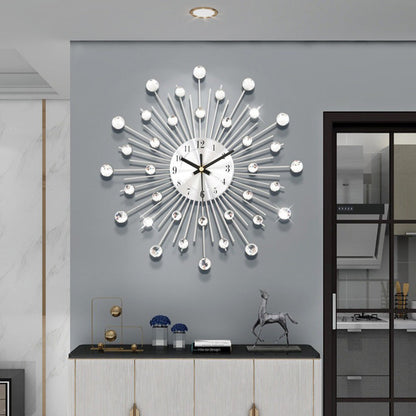 Reloj de pared creativo para decoración de sala de estar.