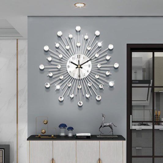 Reloj de pared creativo para decoración de sala de estar.
