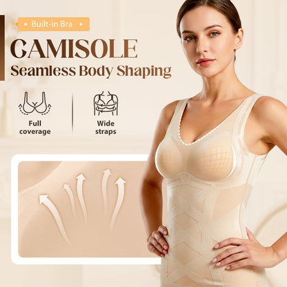 Camisola moldeadora de cuerpo sin costuras con sujetador incorporado