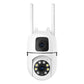 🎞️Cámara de seguridad con doble lente 4K,📹 giro e inclinación de 360°: cámara de vigilancia WiFi para exteriores