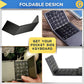 Teclado 2 plegables Mini teclado inalámbrico teclado Bluetooth doble plegable con panel táctil para teléfono Windows Android IOS iPad