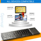 Teclado 2 plegables Mini teclado inalámbrico teclado Bluetooth doble plegable con panel táctil para teléfono Windows Android IOS iPad