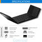 Teclado 2 plegables Mini teclado inalámbrico teclado Bluetooth doble plegable con panel táctil para teléfono Windows Android IOS iPad