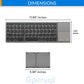 Teclado 2 plegables Mini teclado inalámbrico teclado Bluetooth doble plegable con panel táctil para teléfono Windows Android IOS iPad