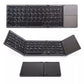 Teclado 2 plegables Mini teclado inalámbrico teclado Bluetooth doble plegable con panel táctil para teléfono Windows Android IOS iPad