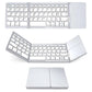 Teclado 2 plegables Mini teclado inalámbrico teclado Bluetooth doble plegable con panel táctil para teléfono Windows Android IOS iPad