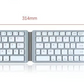 Teclado 2 plegables Mini teclado inalámbrico teclado Bluetooth doble plegable con panel táctil para teléfono Windows Android IOS iPad