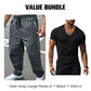 Pantalones cargo para hombre con múltiples bolsillos
