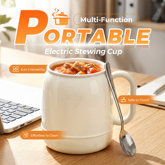 💖¡AHORA CON UN 50 % DE DESCUENTO!🍲Taza eléctrica multifunción portátil para guisar✨