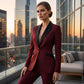 Conjunto de traje formal moderno con pantalón recto