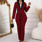 Conjunto de traje formal moderno con pantalón recto