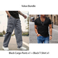 Pantalones cargo rectos con múltiples bolsillos para hombr