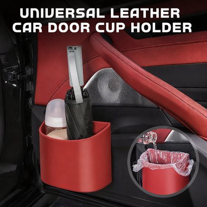 Portavasos Universal de Piel PU para Puerta de Carro