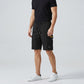 Pantalones cortos cargo informales para hombre con cintura ajustable con cordó