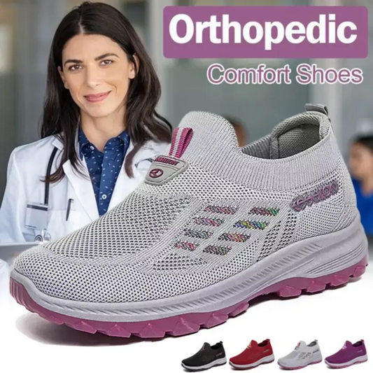 📢📢 ¡50% DE DESCUENTO! ⏰ Zapatillas sin cordones con soporte ortopédico de arco, tejidas Fly Knit - Compra 2 Envío Gratis