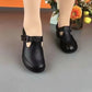 Zapatos de mujer clásicos de tacón grueso de piel sintética