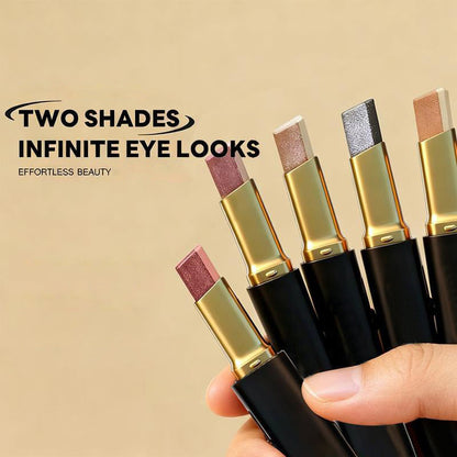 Lápiz de sombra de ojos bicolor de brillo instantáne