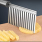 Cuchillo de acero inoxidable con corte ondulad
