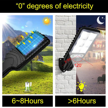 Farola solar con sensor de movimiento humano