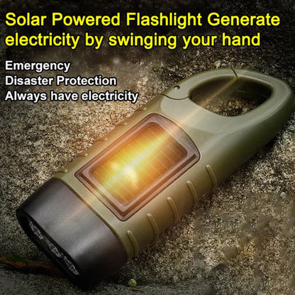 Linterna solar portátil de alta luminosidad para exteriores.