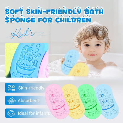 Esponja de baño suave y respetuosa con la piel para niños.