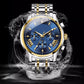 Reloj de cuarzo multifunción informal y de moda para hombre