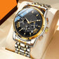 Reloj de cuarzo multifunción informal y de moda para hombre