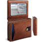 Cartera delgada plegable para hombre con bloqueo RFID.