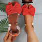 Elegantes sandalias con tira al tobillo y perlas.