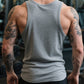 Camiseta sin mangas de algodón para hombre para hacer ejercicio.