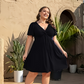 👗 ¡50% DE DESCUENTO AHORA! 🌸 Elegante vestido con escote en V y detalle retorcido en la parte delantera, con bolsillos. Cintura fruncida favorecedora, transpirable y fluido. Perfecto para el trabajo, bodas o citas. Elegante y funcional. 💃