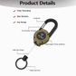 Talla💥ÚLTIMO DÍA DE OFERTA: 50 % DE DESCUENTO💥🏆Llavero con mosquetón retráctil 🎣 – Cable de acero de 65 cm, carrete para tarjetas de identificación de alta resistencia, herramienta EDC ligera para llaves, documentos de identidad y uso al aire libr