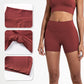 Pantalones cortos de cintura alta de secado rápido para yoga y ciclism