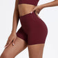 Pantalones cortos de cintura alta de secado rápido para yoga y ciclism
