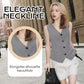 Elegante chaleco de mujer con cuello en V y botones en la parte delantera.